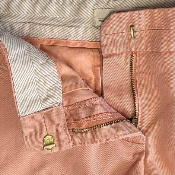 2/$30 J. Crew Broken-In Chino Sailboat Shorts Peach Embroidered Size 2 - Picture 6 of 9